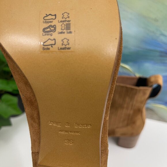 rag & bone Astra 65MM Suede Ankle Boots in brown size 36 / US 6 - Picture 10 of 11